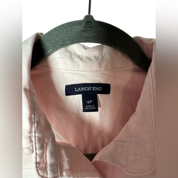 Lands’ End Petite Button Down Shirt Light Pink Size 4P - Picture 3 of 6